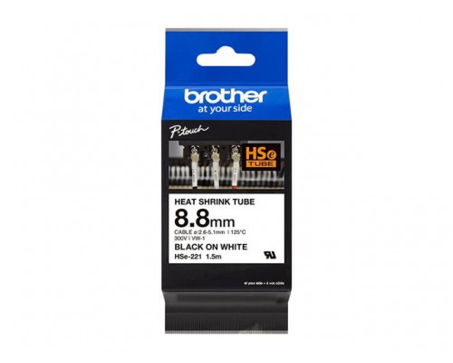 BROTHER Rubans thermo retractable&comma; 8&period;8mm de large&comma; 1&period;5m de long &lpar;pour cables de 2&period;6 a 5&period;1mm de diametre&rpar;