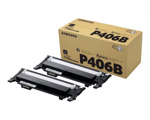 SAMSUNG CLT-P406B&sol;ELS 2-pk Black Toner Cr