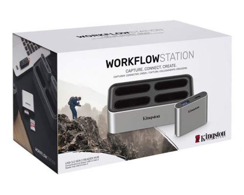 KINGSTON USB 3&period;2 Gen2 Workflow Station Dock w&sol;5G USB-A&sol;C Hub