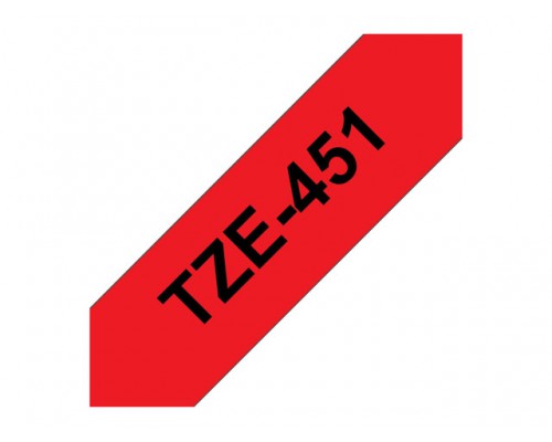 BROTHER P-Touch TZE-451 black on red 24mm
