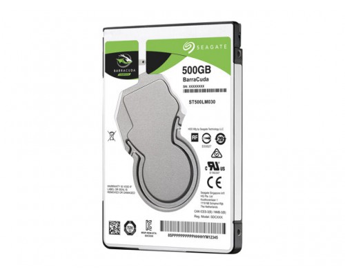 SEAGATE Barracuda 500GB HDD SATA 6Gb/s 5400rpm 2.5inch 7mm height 128Mb cache BLK
