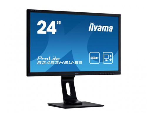 IIYAMA Prolite B2483HSU-B5 60&period;96cm 24inch Full HD LED monitor 1920x1080 HDMI Black