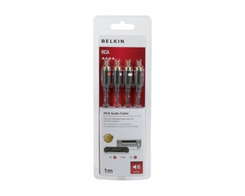 BELKIN Cable Audio 2XRCA2XRCA MM 1M Black Gold