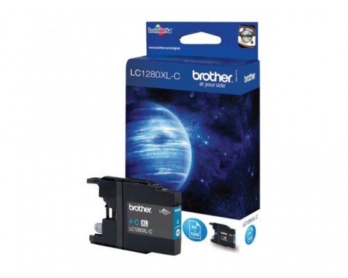 BROTHER LC-1280 inktcartridge cyaan extra high capacity 1&period;200 pagina s 1-pack blister zonder alarm