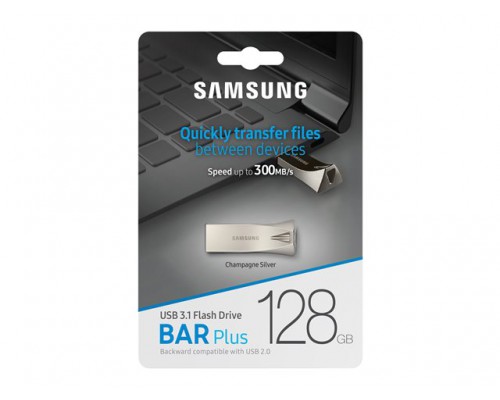 SAMSUNG BAR PLUS 128GB USB 3&period;1 Champagne Silver