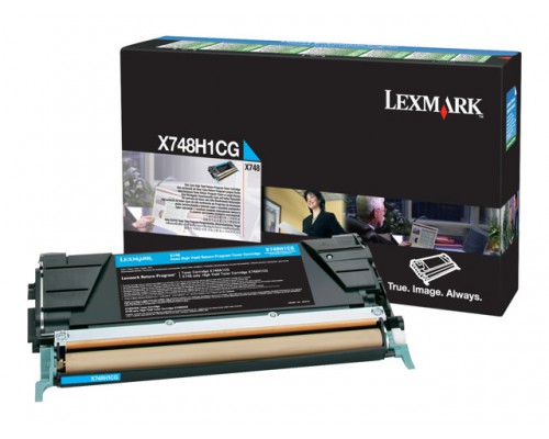 LEXMARK X748 tonercartridge cyaan high capacity 10&period;000 paginas 1-pack With returnprogram