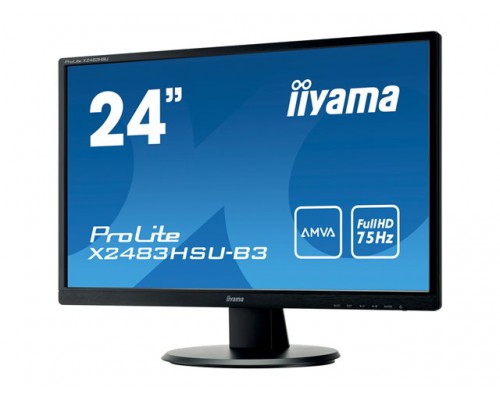 IIYAMA ProLite X2483HSU-B3 60&comma;5cm 23&comma;8inch 16&colon;9 4ms 250cd&sol;m&sup2; 3000&colon;1 80000000&colon;1 HDMI DisplayPort HDCP USB-HUB 2&period;0