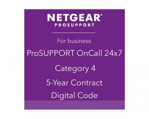 NETGEAR ProSupport Maintenance Contract OnCall 24x7 Cat.4 - HardwareReplacement NBD - 5 Years Warranty Extension - electronicLicense