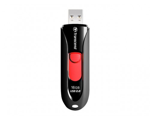 TRANSCEND JetFlash 590 16GB USB2&period;0 USB stick Zwart Capless