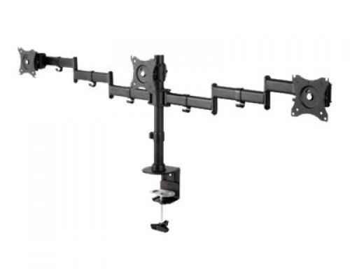 NEOMOUNTS BY NEWSTAR NeoMounts Flat Screen Desk mount 10-27inch clamp&sol;grommet 3 screens 24kg Black