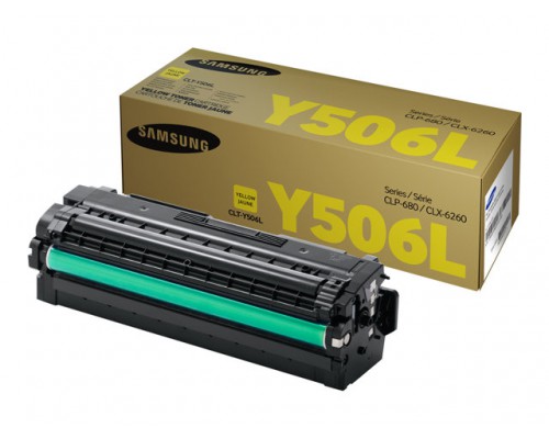 SAMSUNG CLT-Y506L&sol;ELS High Yield Yellow Toner Cartridge