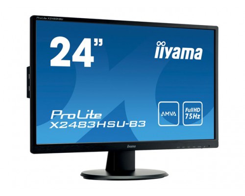IIYAMA ProLite X2483HSU-B3 60&comma;5cm 23&comma;8inch 16&colon;9 4ms 250cd&sol;m&sup2; 3000&colon;1 80000000&colon;1 HDMI DisplayPort HDCP USB-HUB 2&period;0