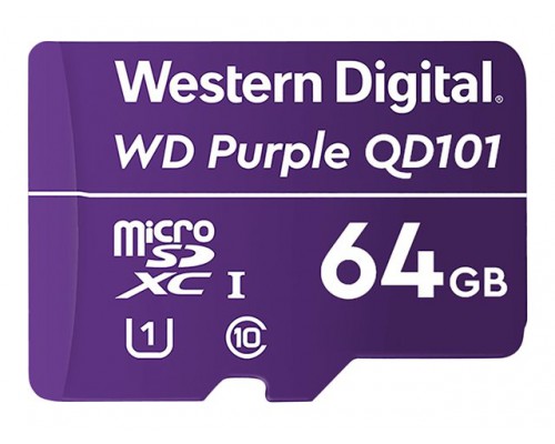WD Purple 64GB Surveillance microSD XC Class - 10 UHS 1