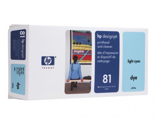HP 81 originele printkop licht cyaan standard capacity 1-pack dye