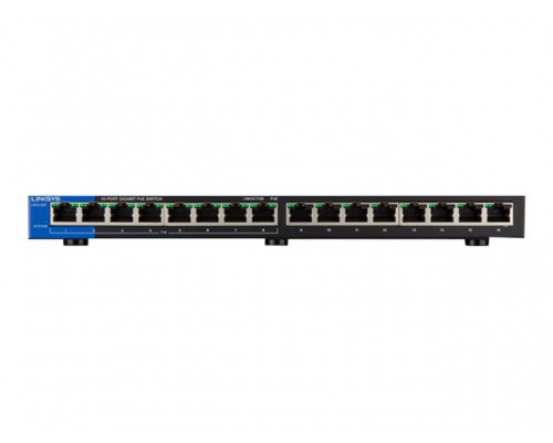 LINKSYS Unmanaged Gigabit Switch PoE+ 16-port (80W)