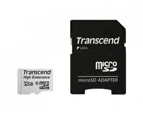 TRANSCEND High Endurance 32GB microSDHC Class10 21MB&sol;s MLC incl&period; Adapter