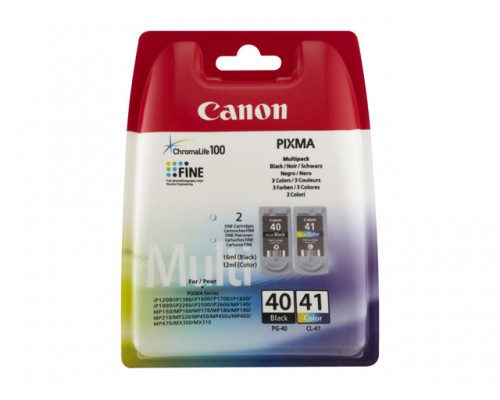 CANON PG-40 &sol; CL-41 inktcartridge zwart en kleur standard capacity combopack blister zonder alarm