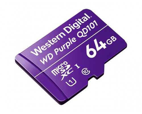 WD Purple 64GB Surveillance microSD XC Class - 10 UHS 1