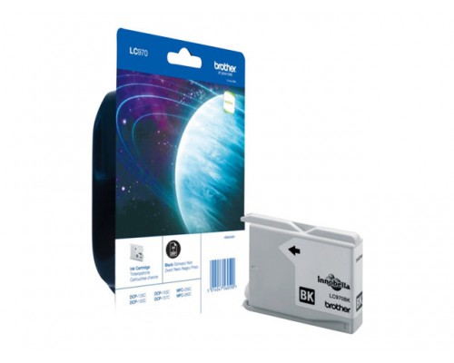 BROTHER LC-970 inktcartridge zwart standard capacity 350 paginas 1-pack blister zonder alarm