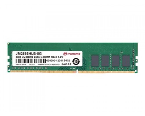 TRANSCEND 16GB JM DDR4 2666Mhz U-DIMM 2Rx8 1Gx8 CL19 1&period;2V