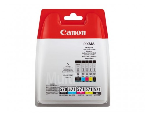 CANON PGI-570&sol;CLI-571 PGBK&sol;C&sol;M&sol;Y&sol;BK MULTI BL w&sol;o SEC