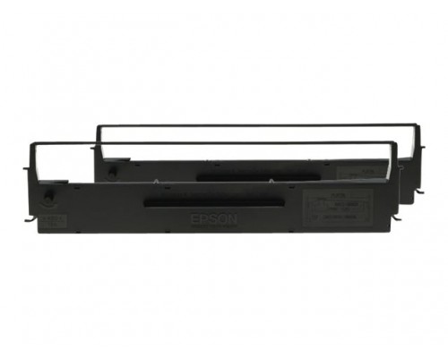 EPSON Black Ribbon Cartridge for LQ-350/300+/300+II, Dualpack