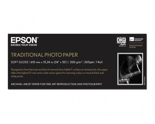 EPSON S045055 Traditional photo paper inktjet 330g&sol;m2 610mm x 15m 1 rol 1-pack