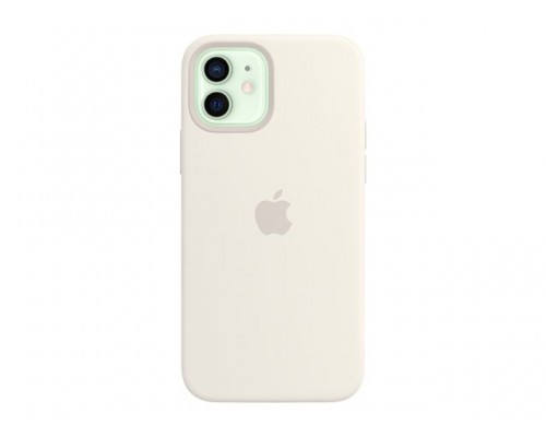 APPLE iPhone 12&sol;12 Pro Silicone Case with MagSafe - White