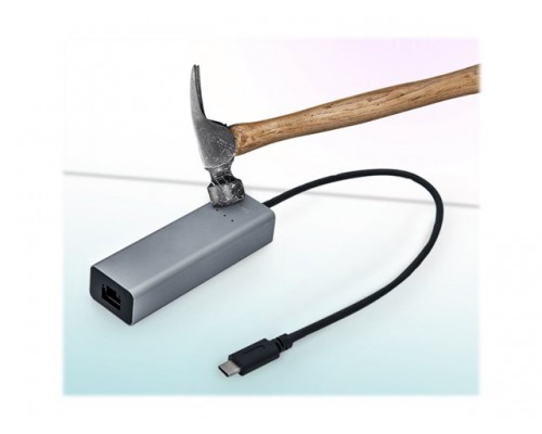I-TEC USB-C Metal 2.5Gbps Ethernet Adapter 1x USB-C to RJ-45 LED compatible with Thunderbolt 3