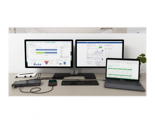 I-TEC USB 3&period;0&sol;USB-C Dualdock with PD 1x 5K 2x 4K 60Hz 2x HDMI 2x DP 1x GLAN 4x USB 3&period;0 2x USB-C 1x Audio&sol;Mic Jack 1x 65W USB-C PD KL