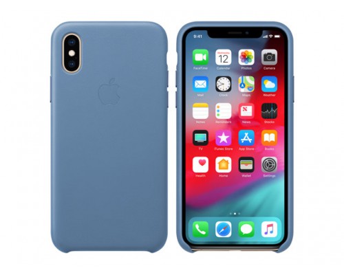 APPLE iPhone XS Leather Case Cornflower