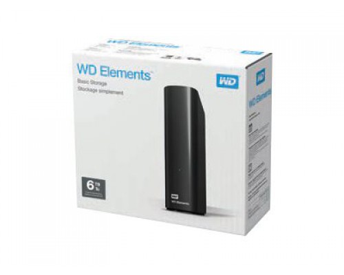 WD Elements 6TB HDD USB3&period;0 3&comma;5inch RTL extern RoHS compliant black
