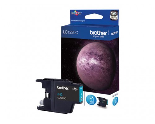 BROTHER LC-1220 inktcartridge cyaan standard capacity 300 pagina s 1-pack blister zonder alarm