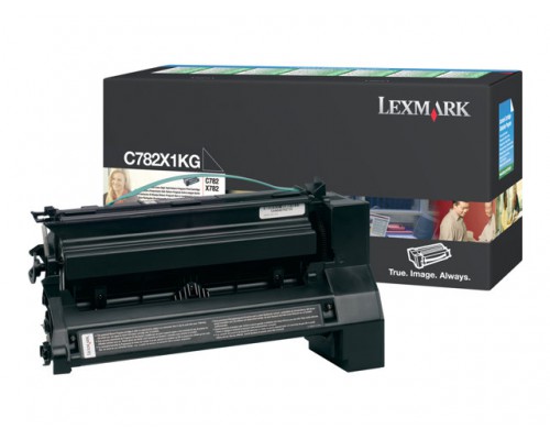 LEXMARK C782&comma; X782e tonercartridge zwart high capacity 15&period;000 pagina s 1-pack return program