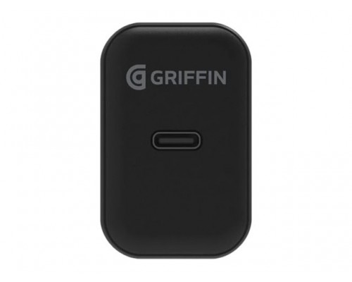 GRIFFIN PowerBlock USB-C PD 18W Wall Charger with USB-C to Lightning Cable - Black EMEA