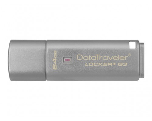 KINGSTON 64GB USB 3&period;0 DT Locker&plus; G3 w&sol;Automatic Data Security
