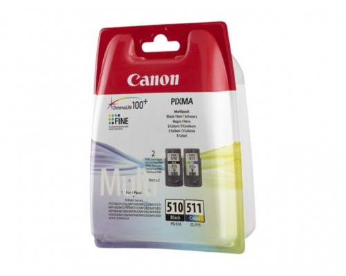 CANON PG-510 &sol; CL-511 inktcartridge zwart en kleur multipack blister with security