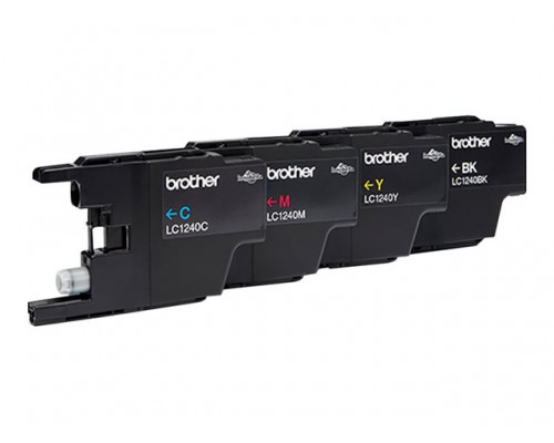 BROTHER LC-1240 inktcartridge zwart en drie kleuren high capacity 600 paginas 1-pack blister zonder alarm