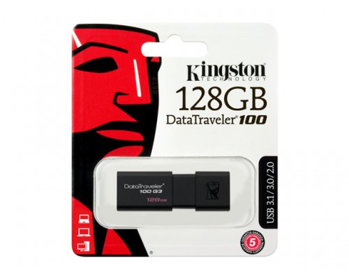 KINGSTON 128GB USB3&period;0 DataTraveler 100 G3 130MB&sol;s read 10MB&sol;s write