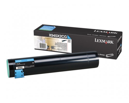LEXMARK X940e&comma; X945e tonercartridge cyaan standard capacity 22&period;000 pagina s 1-pack
