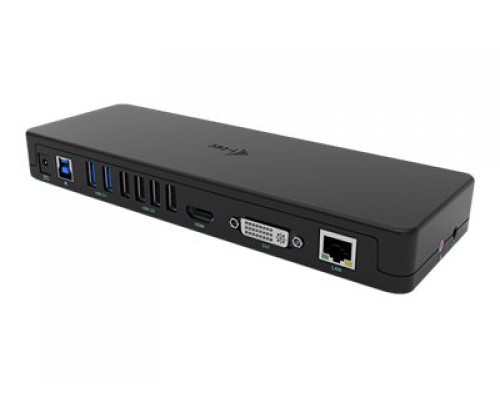 I-TEC USB 3&period;0&sol;USB-C Dual Display Docking Station 1xHDMI 1xDVI&plus;DVI-VGA Adapter 1xGLAN 2xUSB 3&period;0 4xUSB 2&period;0 1x Audio&sol;Mic Jack