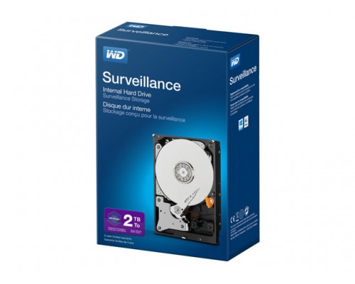 WD Surveillance Storage 2TB internal Retail Kit WD Purple WD20PURX 21TB SATA 6Gb&sol;s CE HDD 3&comma;5inch IntelliPower 64MB Cache 24x7