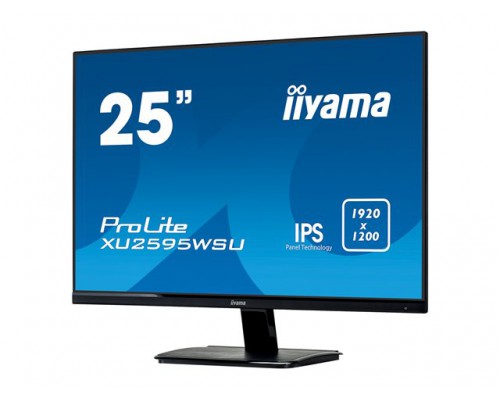 IIYAMA ProLite XU2595WSU-B1 25inch 63&period;5cm WUXGA IPS panel LED Bl Speakers DisplayPort HDMI VGA 4ms black