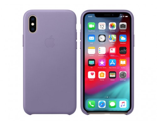 APPLE iPhone XS Leather Case Lilac