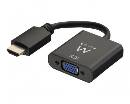 EWENT Converter Cable HDMI male - VGA female with audio 0.15 Meter