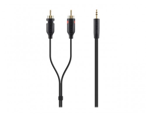 BELKIN CABLE AUDIO 3.5mm/2xRCA M/M 5M PORTABLE BLACK GOLD