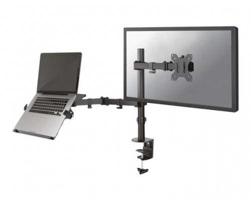 NEOMOUNTS BY NEWSTAR Monitor&sol;Screen and Notebook Desk Mount clamp&sol;grommet 10-32inch max 8kg Full motion black