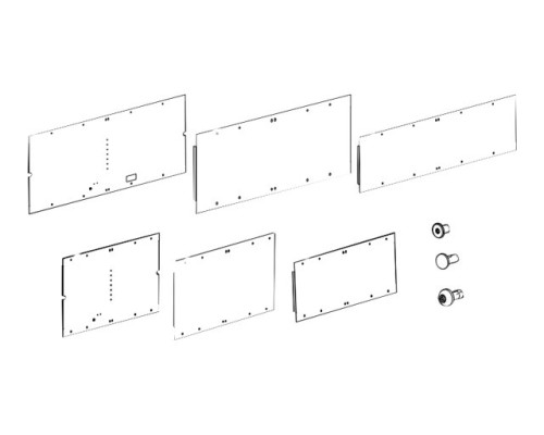 APC HyperPod Frame 6ft Aisle End Panel x2 Tall Frame