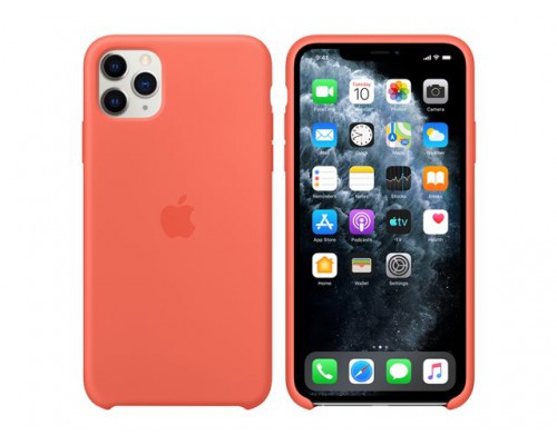 APPLE iPhone 11 Pro Max Silicone Case - Clementine Orange