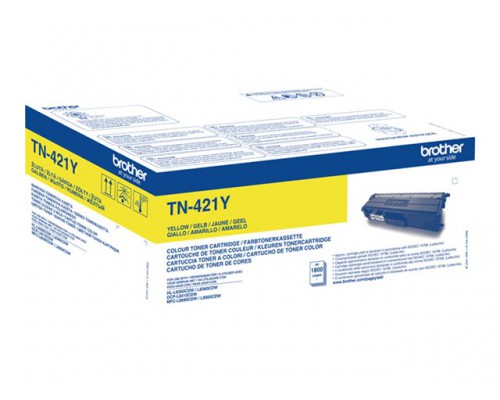 BROTHER TN421Y Toner Cartridge Geel 1&period;800 pagina s voor Brother HL-L8260CDW&comma; L8360CDW